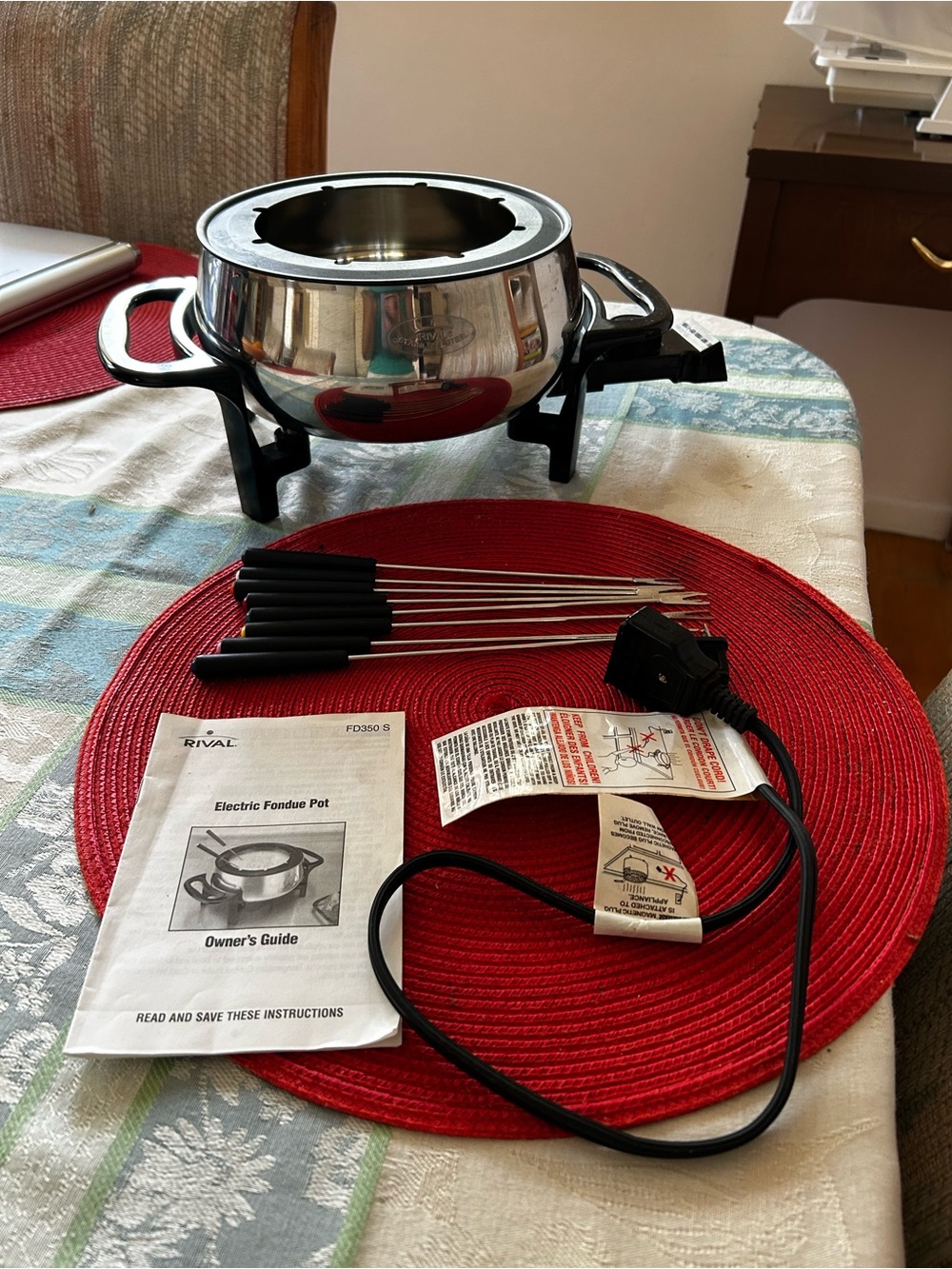 Rival Stainless Steel Electric Fondue Pot - Silver